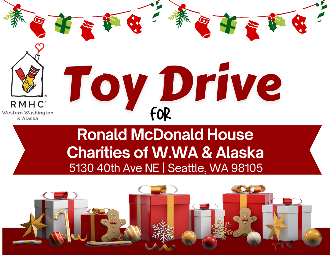 Holiday Toy Drive for Ronald McDonald House Charities Washington Elevator Elevator Service Everett Seattle Tacoma